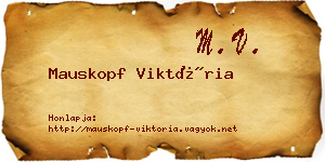 Mauskopf Viktória névjegykártya